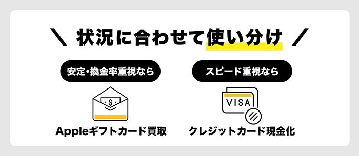 状況に合わせて使い分け